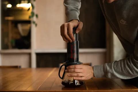 AeroPress coffee brewing